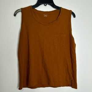 Madewell Whisper Cotton Pocket Muscle Tank Top Size Small